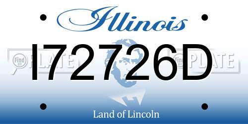 I72726D Illinois License Plate