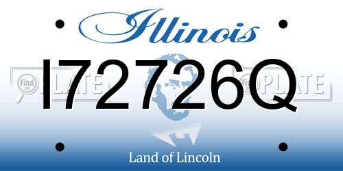 I72726Q Illinois License Plate