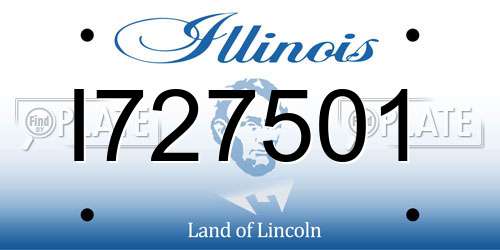 I727501 Illinois License Plate