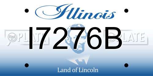I7276B Illinois License Plate