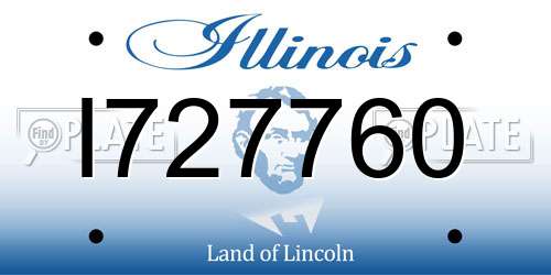 I727760 Illinois License Plate