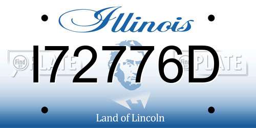 I72776D Illinois License Plate