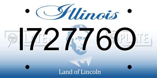 I72776O Illinois License Plate