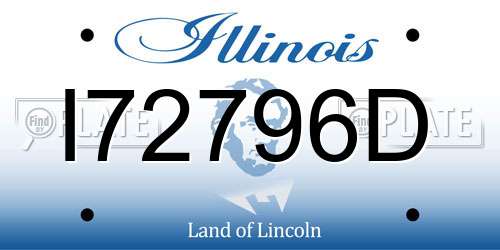 I72796D Illinois License Plate