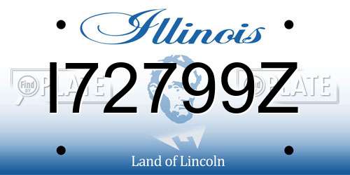 I72799Z Illinois License Plate