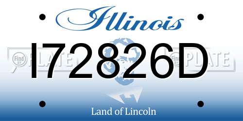 I72826D Illinois License Plate