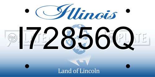 I72856Q Illinois License Plate