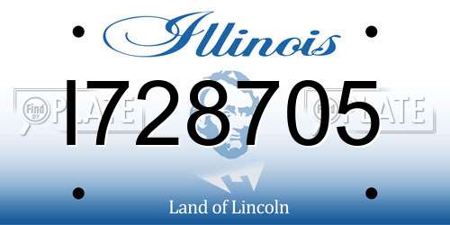 I728705 Illinois License Plate