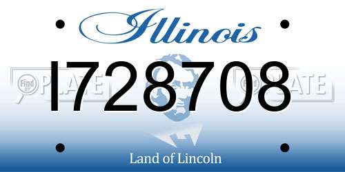 I728708 Illinois License Plate