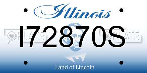 I72870S Illinois License Plate