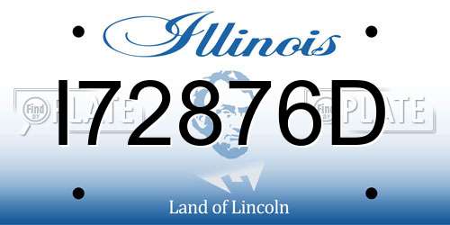 I72876D Illinois License Plate