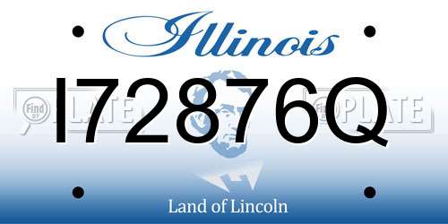 I72876Q Illinois License Plate