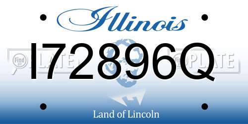 I72896Q Illinois License Plate