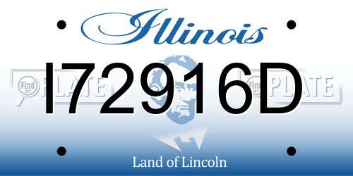 I72916D Illinois License Plate