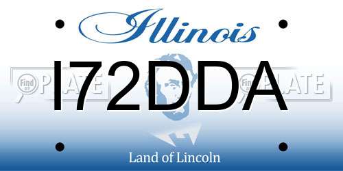 I72DDA Illinois License Plate