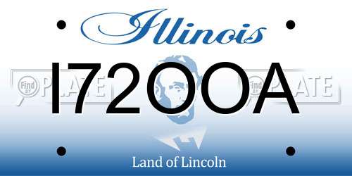 I72OOA Illinois License Plate
