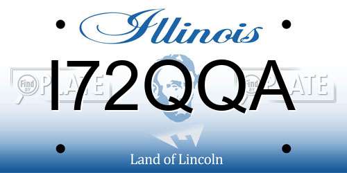 I72QQA Illinois License Plate