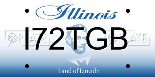 I72TGB Illinois License Plate