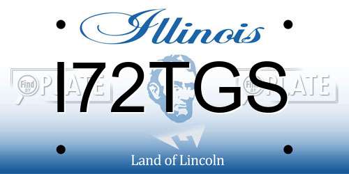 I72TGS Illinois License Plate