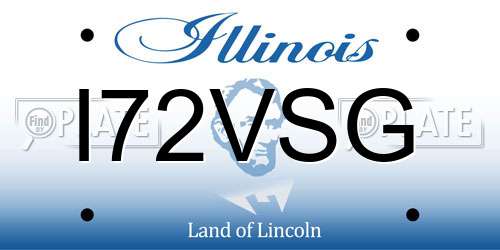I72VSG Illinois License Plate
