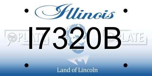 I7320B Illinois License Plate