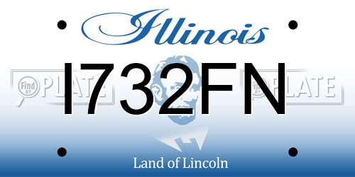 I732FN Illinois License Plate