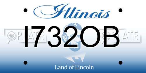 I732OB Illinois License Plate