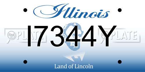 I7344Y Illinois License Plate