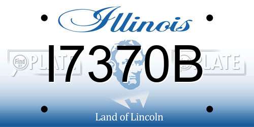 I7370B Illinois License Plate