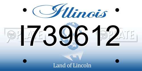 I739612 Illinois License Plate