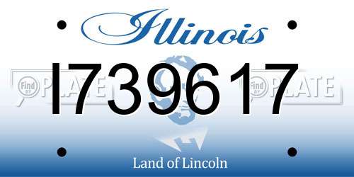 I739617 Illinois License Plate