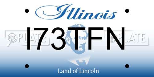 I73TFN Illinois License Plate