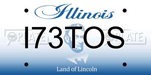 I73TOS Illinois License Plate