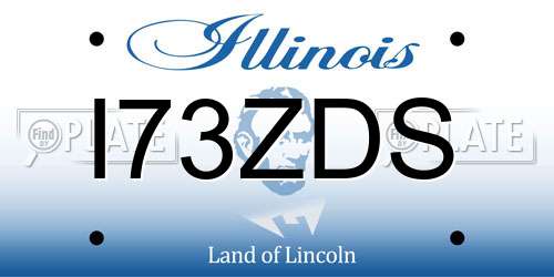 I73ZDS Illinois License Plate