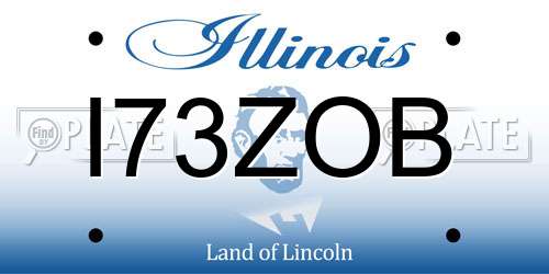 I73ZOB Illinois License Plate