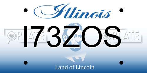 I73ZOS Illinois License Plate