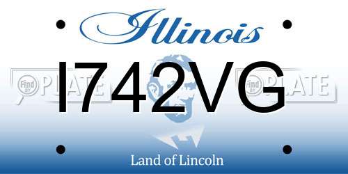 I742VG Illinois License Plate