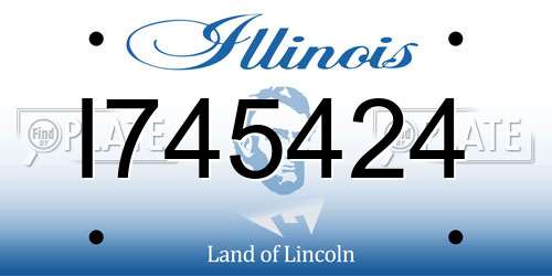 I745424 Illinois License Plate