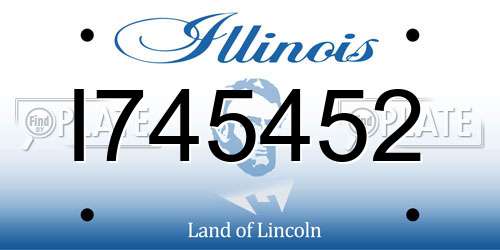 I745452 Illinois License Plate
