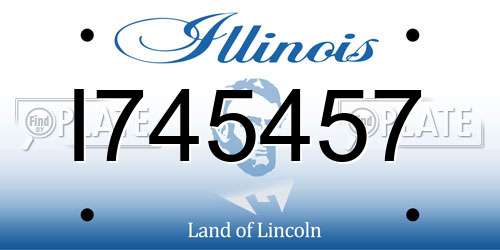 I745457 Illinois License Plate