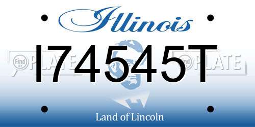 I74545T Illinois License Plate