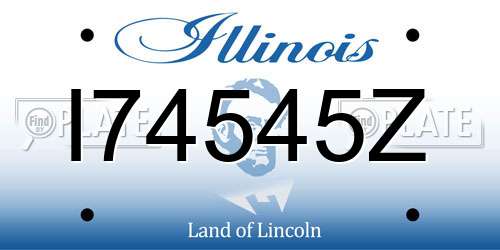 I74545Z Illinois License Plate