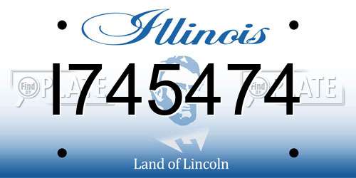 I745474 Illinois License Plate