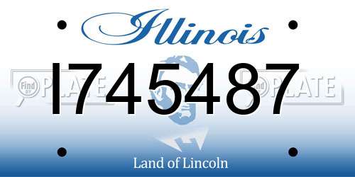 I745487 Illinois License Plate