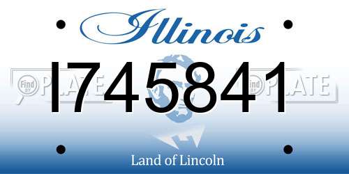 I745841 Illinois License Plate