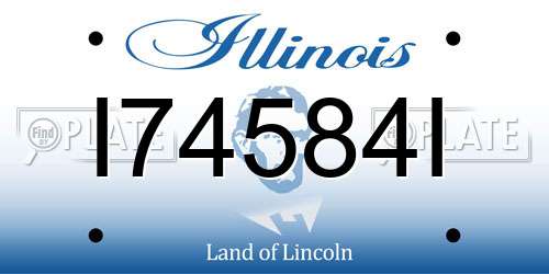 I74584I Illinois License Plate