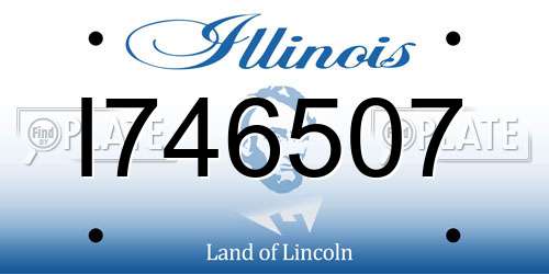 I746507 Illinois License Plate