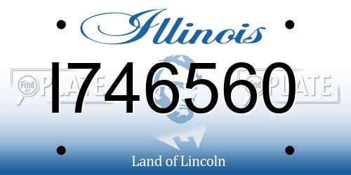I746560 Illinois License Plate