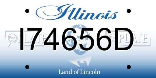 I74656D Illinois License Plate
