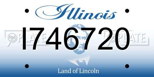 I746720 Illinois License Plate